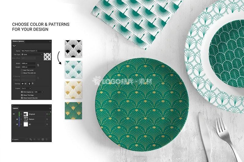 图片[7]-高贵奢华的装饰艺术无缝图案，PAT AI PSD PNG格式 - LOGO标兵-专业设计平台-海量素材资源-LOGO标兵-专业设计平台-海量素材资源