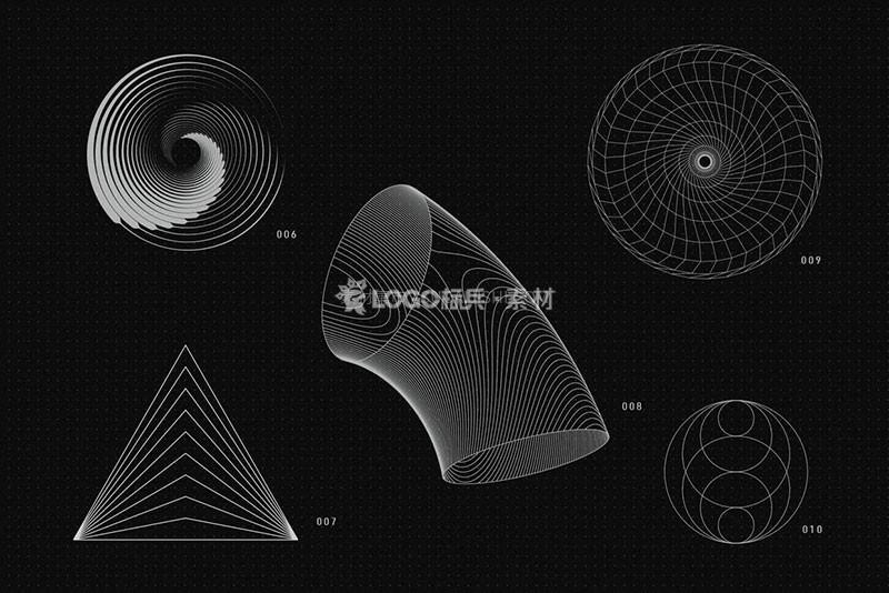 图片[2]-抽象几何图形矢量素材，AI PNG JPG格式200款 - LOGO标兵-专业设计平台-海量素材资源-LOGO标兵-专业设计平台-海量素材资源