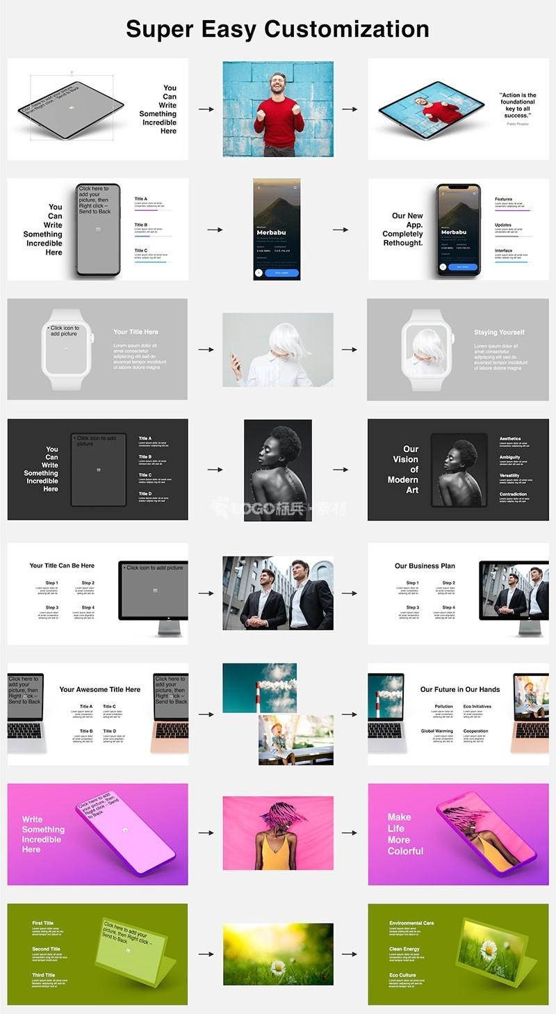 带动画效果的UI设计展示PPT模板100P-LOGO标兵-专业设计平台-海量素材资源 带动画效果的UI设计展示PPT模板100P-LOGO标兵-专业设计平台-海量素材资源
