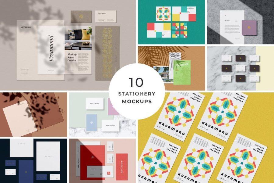 办公纸质用品设计展示场景样机模板10款稀缺素材设计师常用 - LOGO标兵-专业设计平台-海量素材资源-LOGO标兵-专业设计平台-海量素材资源