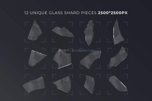 真实玻璃破裂碎片效果PNG背景图片素材-LOGO标兵-专业设计平台-海量素材资源