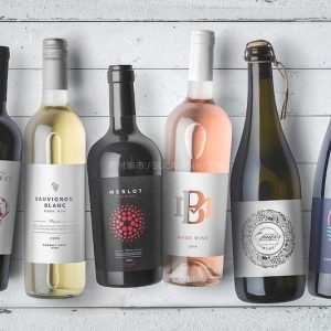 高大上红酒葡萄酒瓶样机PSD模板-LOGO标兵-专业设计平台-海量素材资源