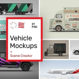 汽车飞机交通工具模型样机PSD设计师珍藏-LOGO标兵-专业设计平台-海量素材资源