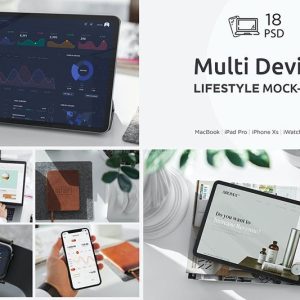 商务场景电子设备UI设计样机模板PSD-LOGO标兵-专业设计平台-海量素材资源