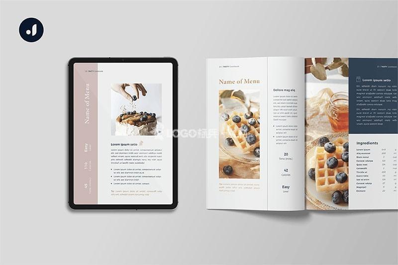 美食杂志画册InDesign设计模板高大上素材 - LOGO标兵-专业设计平台-海量素材资源-LOGO标兵-专业设计平台-海量素材资源