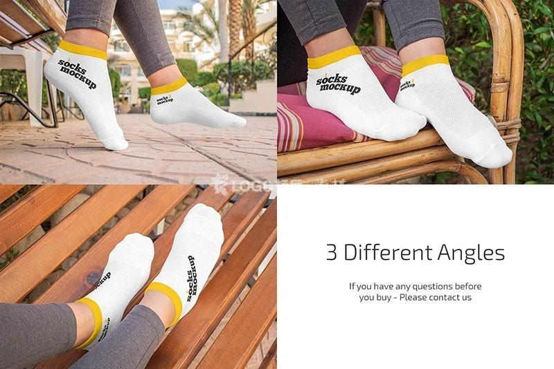 夏季短袜样机模板PSD高质量稀有素材资源-LOGO标兵-专业设计平台-海量素材资源