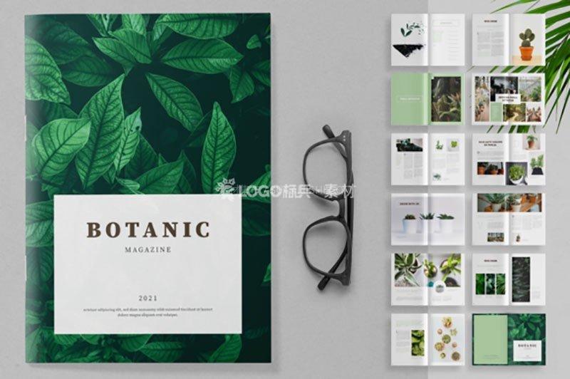植物类杂志设计模板，INDD源文件高端素材 - LOGO标兵-专业设计平台-海量素材资源-LOGO标兵-专业设计平台-海量素材资源