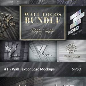 企业形象墙LOGO标志展示样机模板PSD20款稀缺资源-LOGO标兵-专业设计平台-海量素材资源