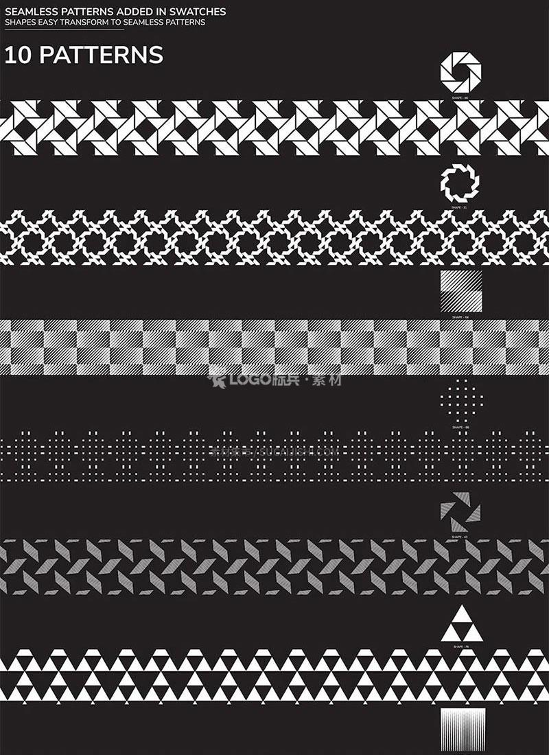 图片[3]-创意几何图形AI矢量素材100个 - LOGO标兵-专业设计平台-海量素材资源-LOGO标兵-专业设计平台-海量素材资源