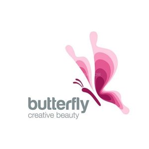 蝴蝶图形LOGO标志矢量模板，AI源文件-LOGO标兵-专业设计平台-海量素材资源