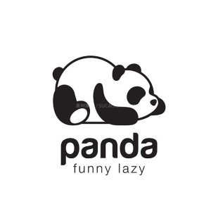 熊猫剪影LOGO标志矢量模板，AI源文件-LOGO标兵-专业设计平台-海量素材资源