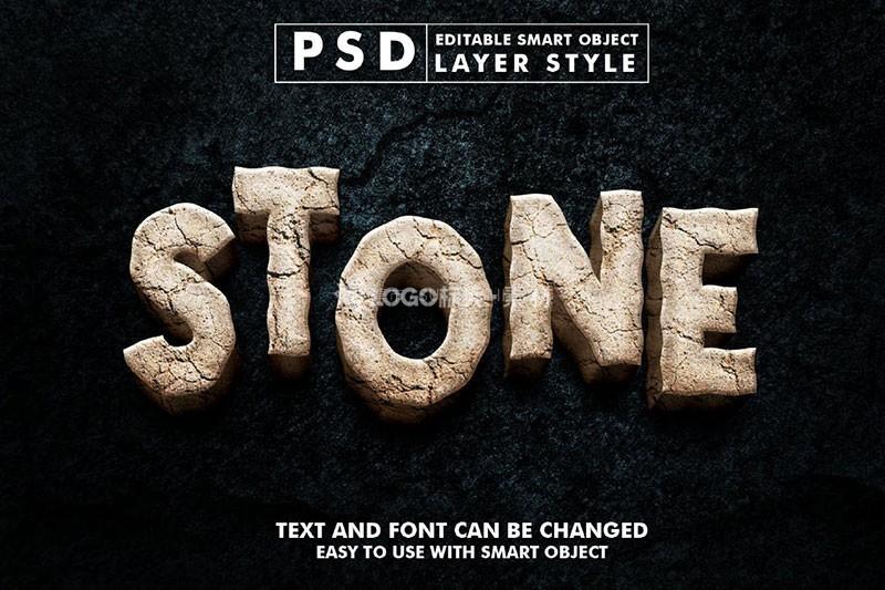 3D岩石文字特效PS图层样式 - LOGO标兵-专业设计平台-海量素材资源-LOGO标兵-专业设计平台-海量素材资源