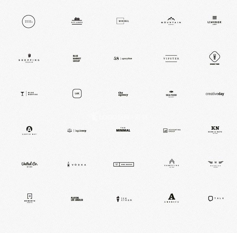 图片[5]-极简风Logo标志矢量模板，100套AI PSD格式 - LOGO标兵-专业设计平台-海量素材资源-LOGO标兵-专业设计平台-海量素材资源