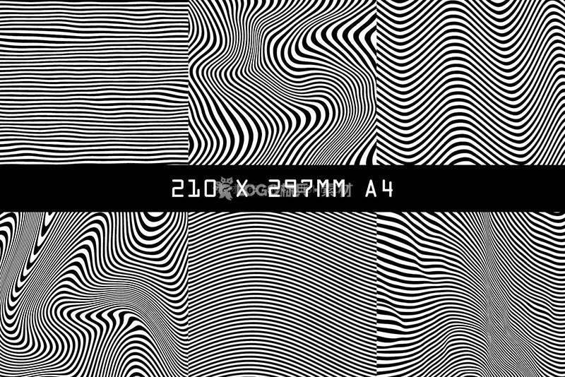 图片[5]-黑白扭曲线条背景矢量素材，AI JPG格式20款 - LOGO标兵-专业设计平台-海量素材资源-LOGO标兵-专业设计平台-海量素材资源
