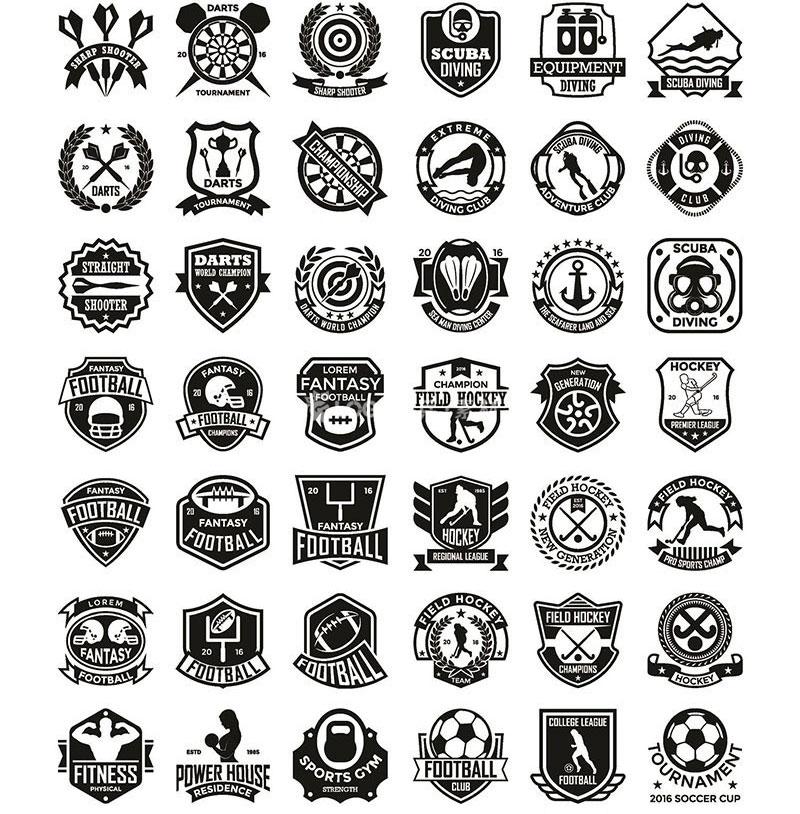 图片[3]-体育项目LOGO标志矢量模板，300套AI源文件 - LOGO标兵-专业设计平台-海量素材资源-LOGO标兵-专业设计平台-海量素材资源