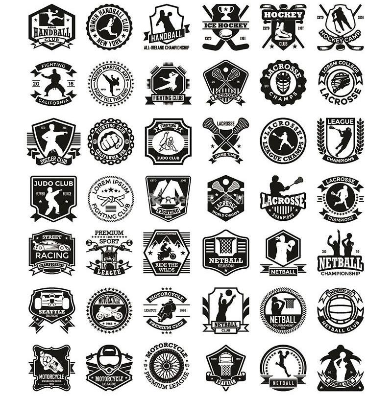 图片[5]-体育项目LOGO标志矢量模板，300套AI源文件 - LOGO标兵-专业设计平台-海量素材资源-LOGO标兵-专业设计平台-海量素材资源