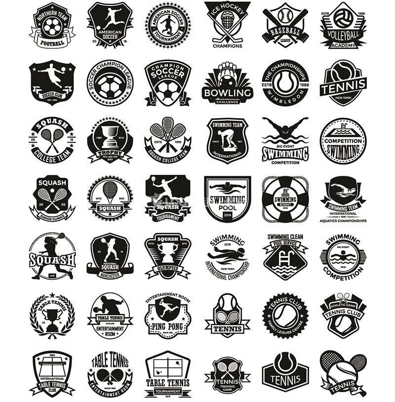 图片[7]-体育项目LOGO标志矢量模板，300套AI源文件 - LOGO标兵-专业设计平台-海量素材资源-LOGO标兵-专业设计平台-海量素材资源