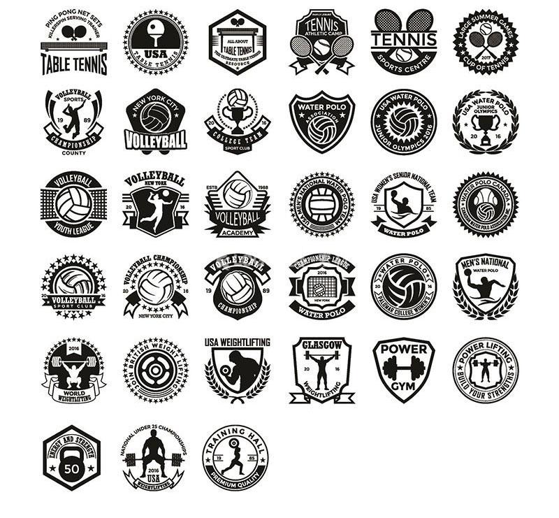 图片[8]-体育项目LOGO标志矢量模板，300套AI源文件 - LOGO标兵-专业设计平台-海量素材资源-LOGO标兵-专业设计平台-海量素材资源
