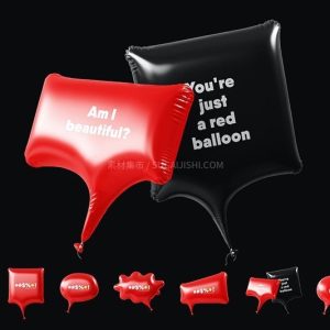 气泡气球设计展示样机PSD模板高逼格-LOGO标兵-专业设计平台-海量素材资源