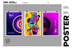 240张多彩抽象几何矢量背景图案，AI源文件-LOGO标兵-专业设计平台-海量素材资源