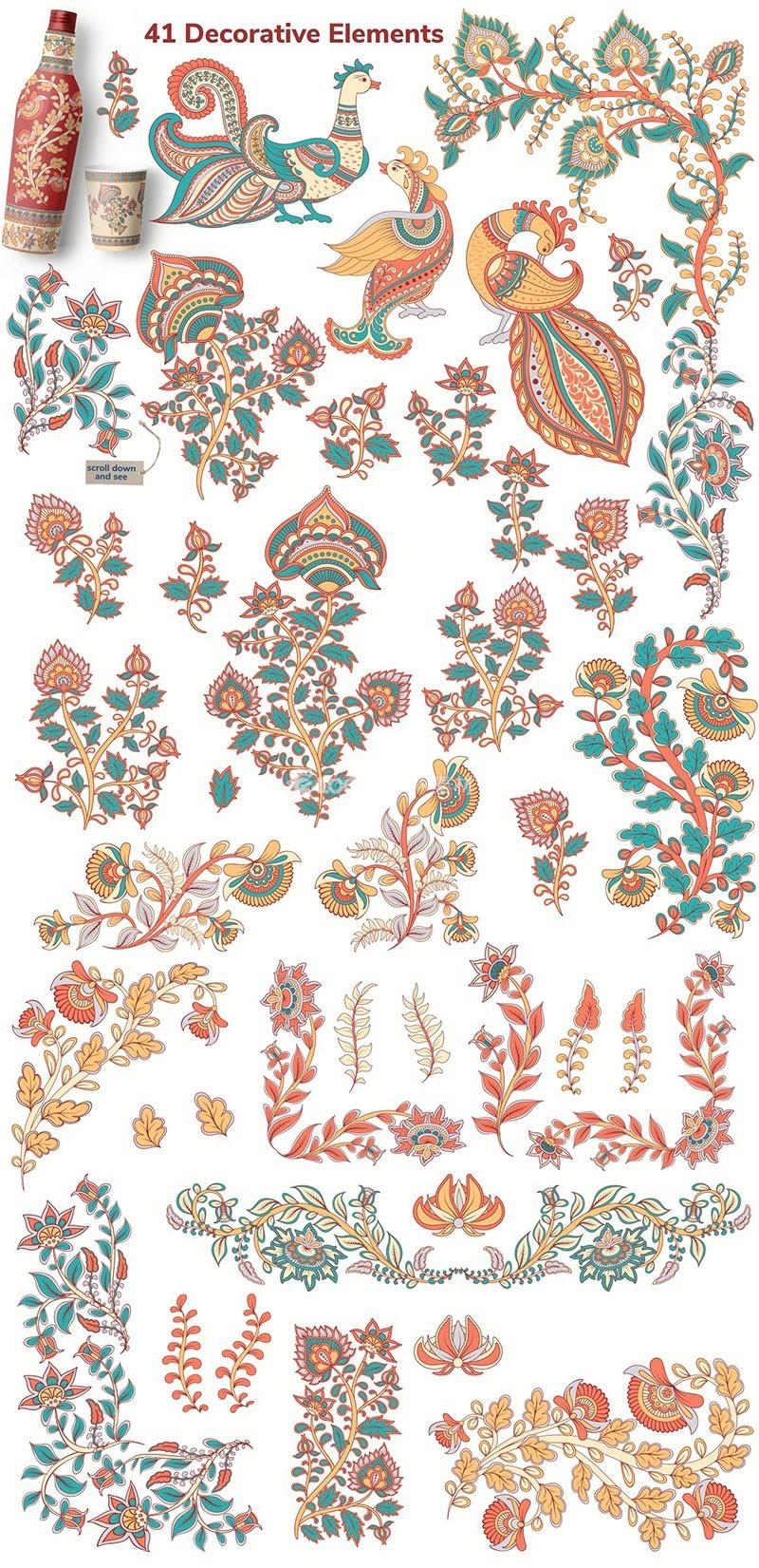图片[10]-异域传统服饰花纹图案，AI PNG格式100款 - LOGO标兵-专业设计平台-海量素材资源-LOGO标兵-专业设计平台-海量素材资源