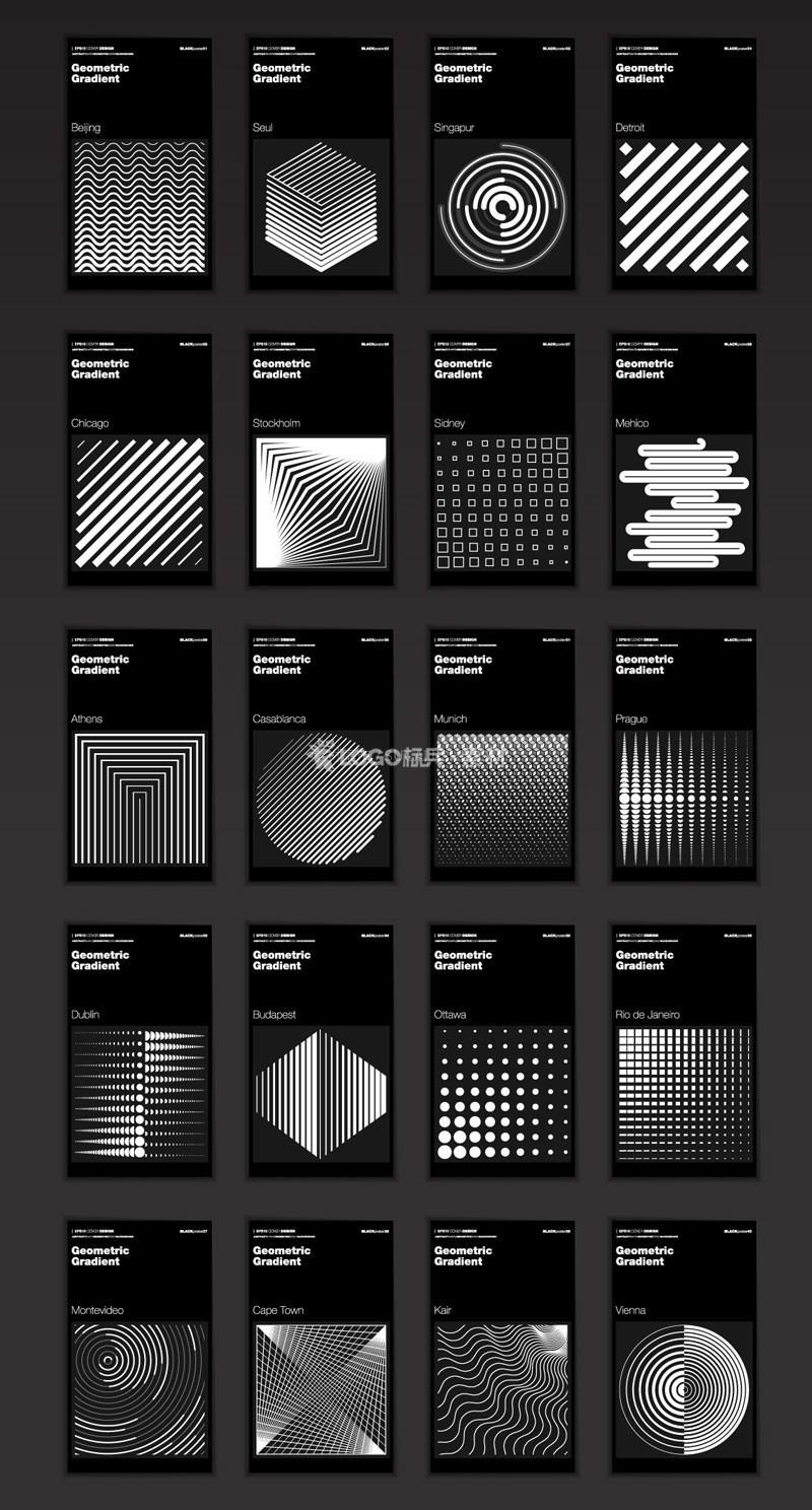 图片[2]-抽象几何图形矢量背景图案，AI源文件40种 - LOGO标兵-专业设计平台-海量素材资源-LOGO标兵-专业设计平台-海量素材资源