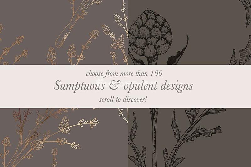 优雅的花卉图案和插图素材,AI PNG格式100款-LOGO标兵-专业设计平台-海量素材资源