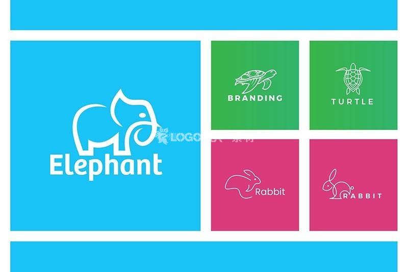 图片[2]-动物LOGO标志矢量模板，25套AI源文件 - LOGO标兵-专业设计平台-海量素材资源-LOGO标兵-专业设计平台-海量素材资源
