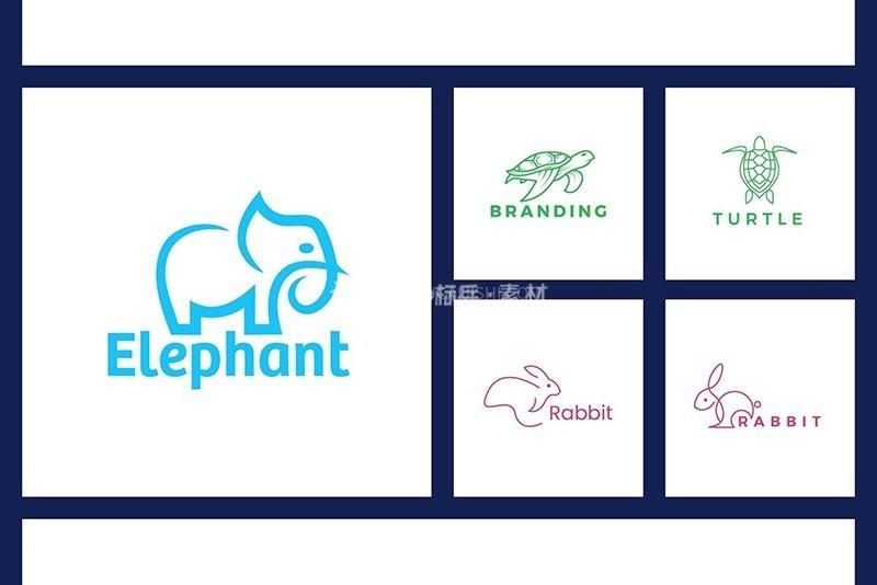 图片[5]-动物LOGO标志矢量模板，25套AI源文件 - LOGO标兵-专业设计平台-海量素材资源-LOGO标兵-专业设计平台-海量素材资源