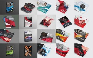 对折宣传册封面矢量设计模板，AI源文件100套【可编辑可印刷】-LOGO标兵-专业设计平台-海量素材资源