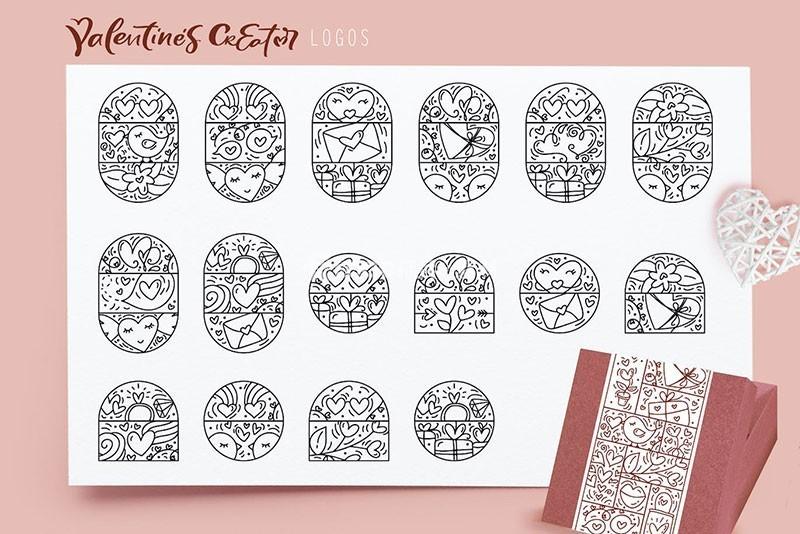 图片[4]-爱情主题卡通线条简笔图案矢量素材100款 - LOGO标兵-专业设计平台-海量素材资源-LOGO标兵-专业设计平台-海量素材资源