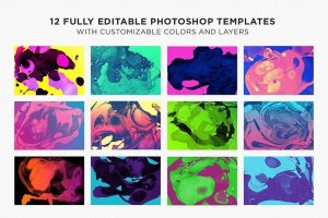 时尚高端抽象油漆图案背景，PNG PSD格式-LOGO标兵-专业设计平台-海量素材资源