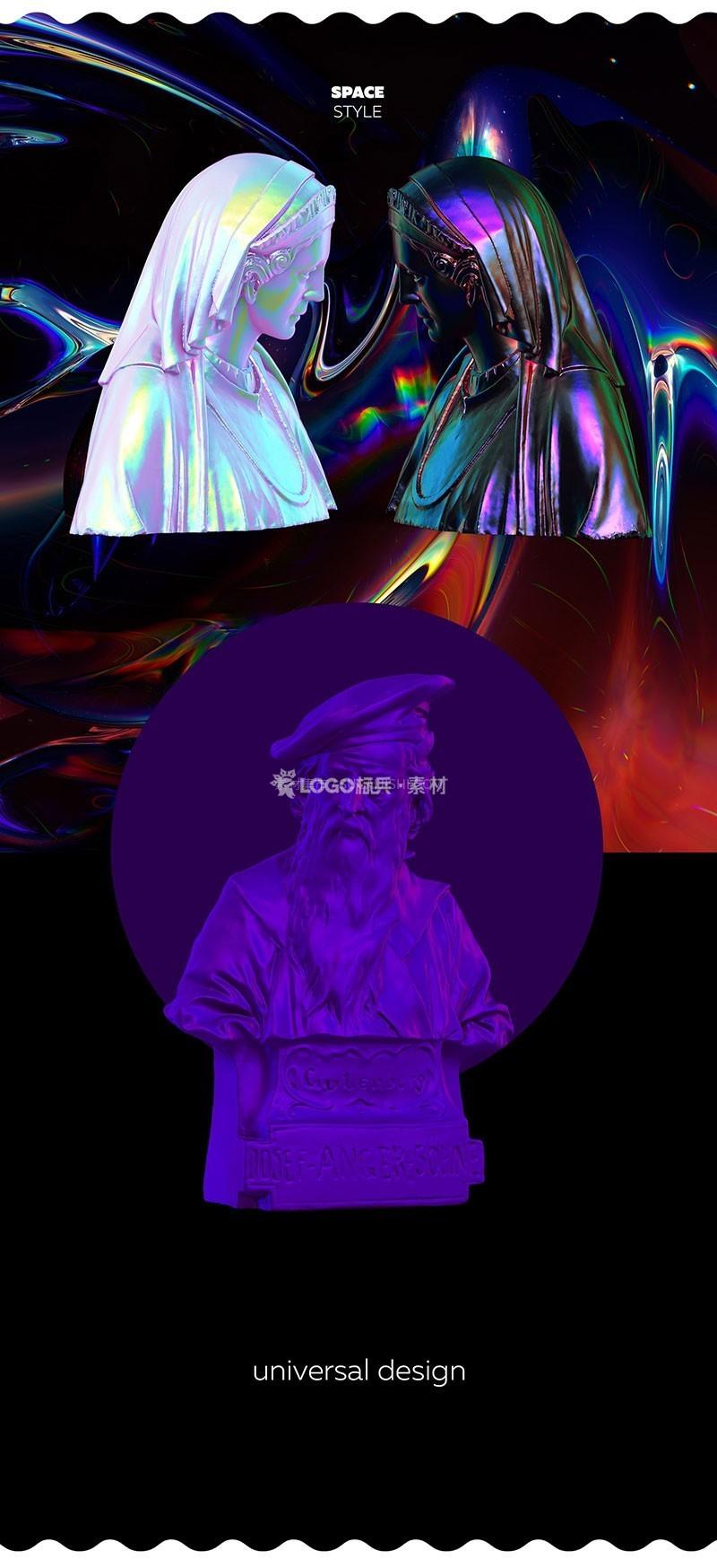 图片[5]-人像雕塑艺术样机模型，TIF可编辑格式85套稀缺素材 - LOGO标兵-专业设计平台-海量素材资源-LOGO标兵-专业设计平台-海量素材资源