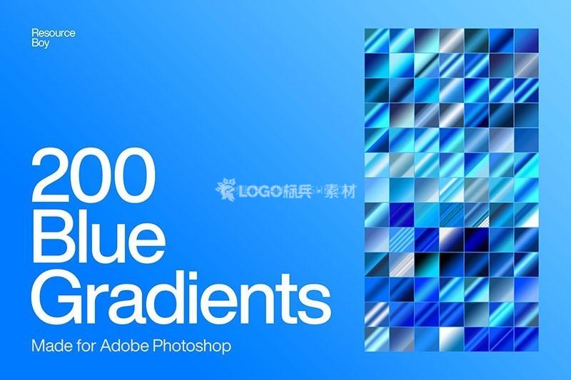 图片[2]-200种蓝色立体渐变色PS预设，grd格式 - LOGO标兵-专业设计平台-海量素材资源-LOGO标兵-专业设计平台-海量素材资源