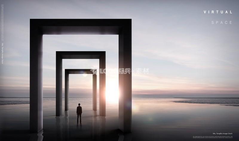 现代建筑场景合成海报设计PSD模板20套-LOGO标兵-专业设计平台-海量素材资源