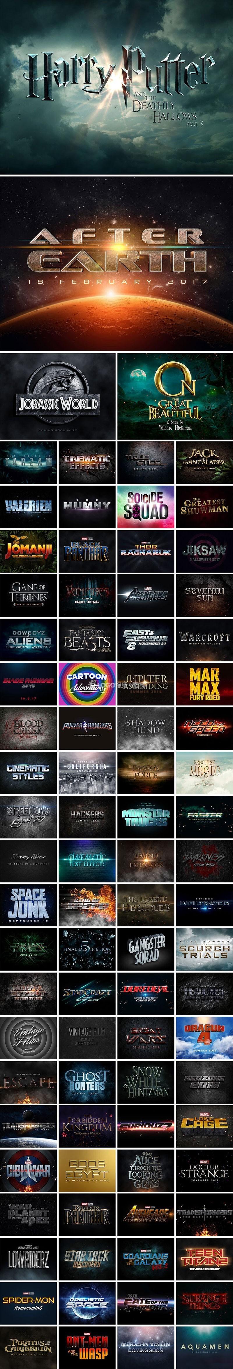 94种电影游戏3D立体文字PS图层样式合集-LOGO标兵-专业设计平台