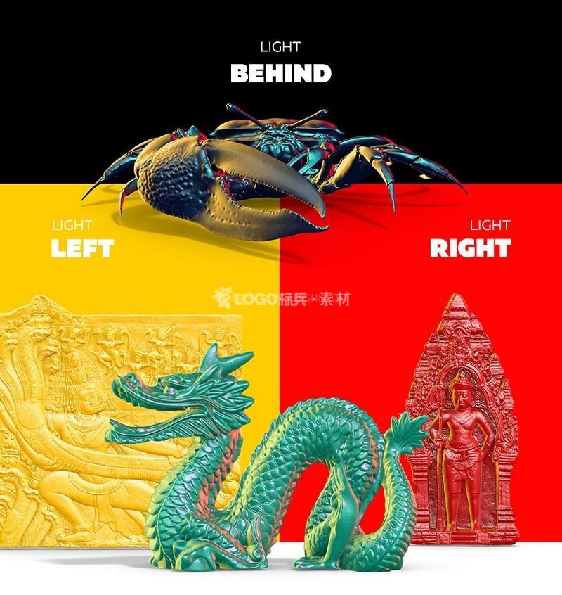 雕塑艺术样机模型，TIF可编辑格式126款稀缺高质量素材 - LOGO标兵-专业设计平台-海量素材资源-LOGO标兵-专业设计平台-海量素材资源