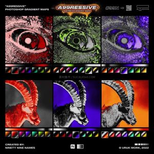 140种潮流酸性渐变色PS预设,grd格式-LOGO标兵-专业设计平台-海量素材资源