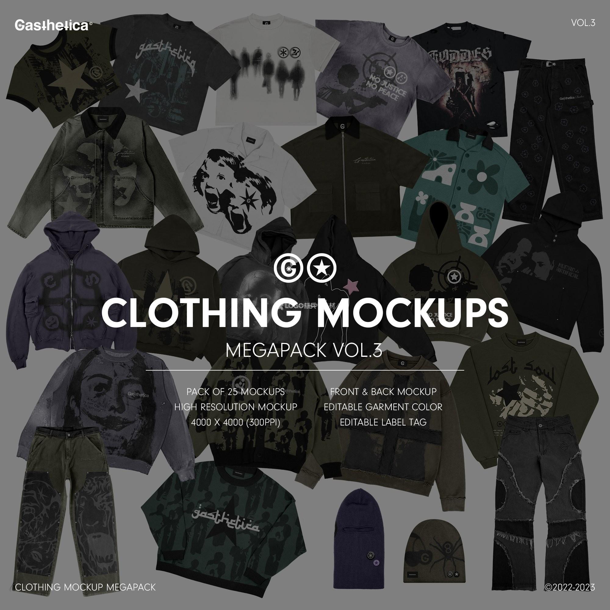 街头潮牌服装印花设计展示样机PSD25款-LOGO标兵-专业设计平台-海量素材资源