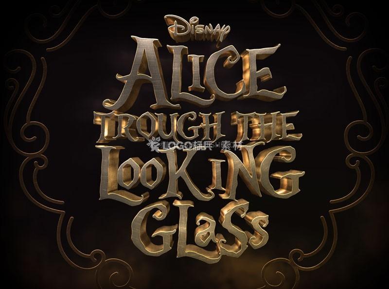 《爱丽丝梦游仙境》3D立体文字图层样式PSD-LOGO标兵-专业设计平台