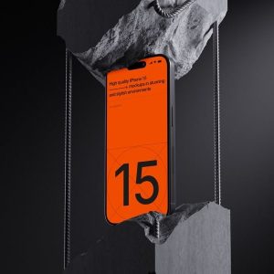 iPhone15 Pro极简工业风场景样机模板PSD-LOGO标兵-专业设计平台-海量素材资源