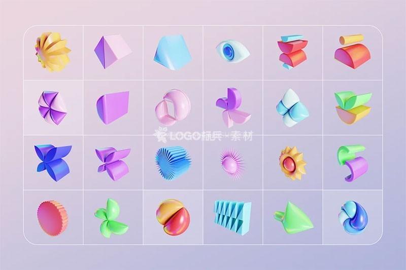 彩色3D立体几何形状素材PNG220款-LOGO标兵-专业设计平台-海量素材资源 彩色3D立体几何形状素材PNG220款-LOGO标兵-专业设计平台-海量素材资源