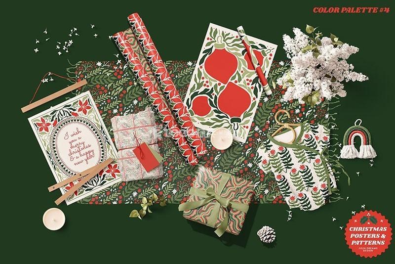 圣诞节无缝图案插画海报背景,AI PNG格式700款-LOGO标兵-专业设计平台-海量素材资源 圣诞节无缝图案插画海报背景,AI PNG格式700款-LOGO标兵-专业设计平台-海量素材资源