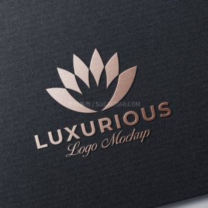 高清烫金压印LOGO标志展示样机模板PSD35款-LOGO标兵-专业设计平台-海量素材资源