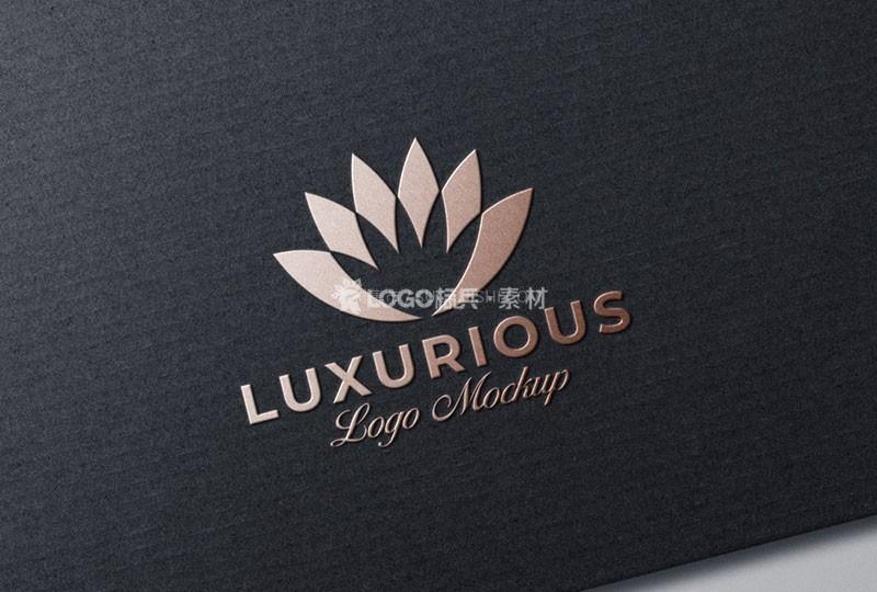 高清烫金压印LOGO标志展示样机模板PSD35款 - LOGO标兵-专业设计平台-海量素材资源-LOGO标兵-专业设计平台-海量素材资源