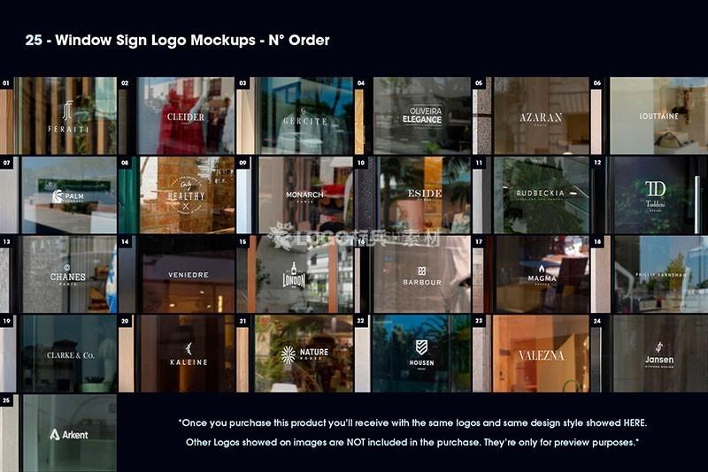 图片[3]-玻璃橱窗标志LOGO标志展示样机模板PSD，25款【附视频教程】 - LOGO标兵-专业设计平台-海量素材资源-LOGO标兵-专业设计平台-海量素材资源