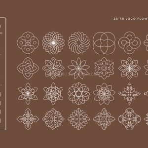 几何花卉logo设计模板100种套装-LOGO标兵-专业设计平台-海量素材资源