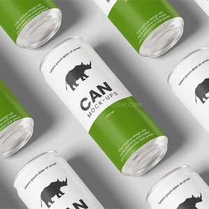 苏打水易拉罐设计展示样机PSD-LOGO标兵-专业设计平台-海量素材资源