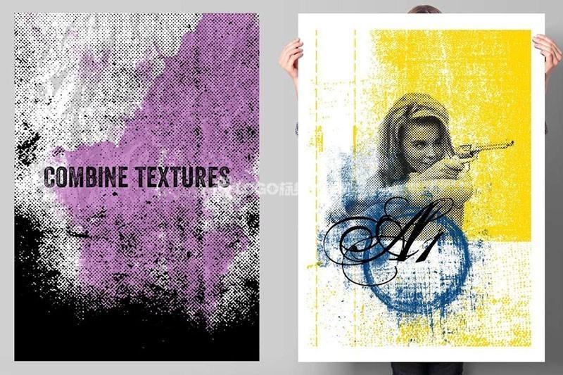 复古粗犷的质感叠加图片PNG50张-LOGO标兵-专业设计平台-海量素材资源