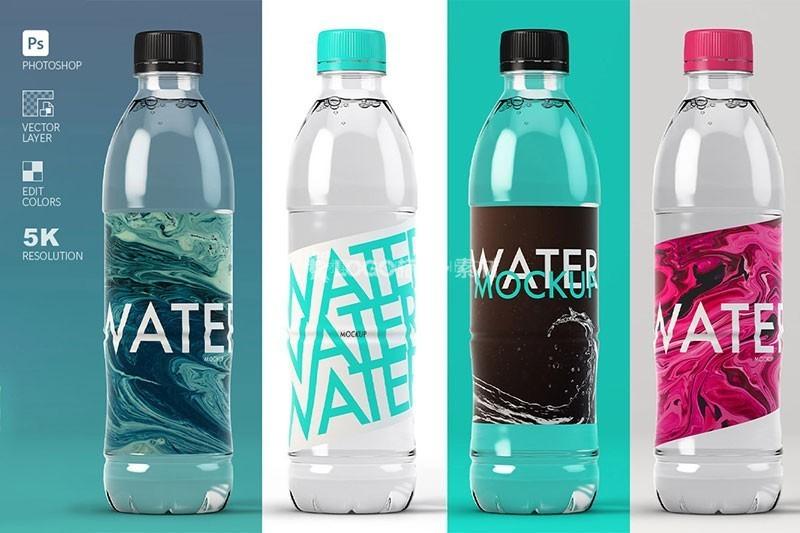 矿泉水瓶包装样机模板PSD-LOGO标兵-专业设计平台